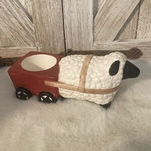 Yankee Candle Sheep Pulling Cart Tea Light Holder